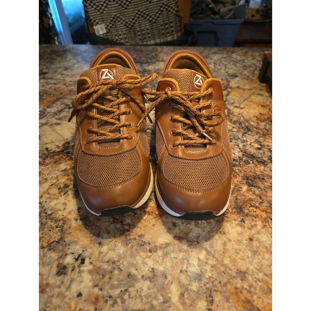 Zeba Shoes Mens Size 9 Hands Free Brown Walking Comfort Casual Lace Up